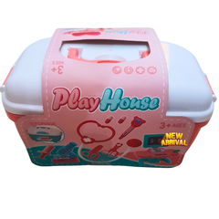 Mini Doctor Play House Medical Kit for Kids – Portable Storage Box with Toy Stethoscope & Tools (Ages 3+)