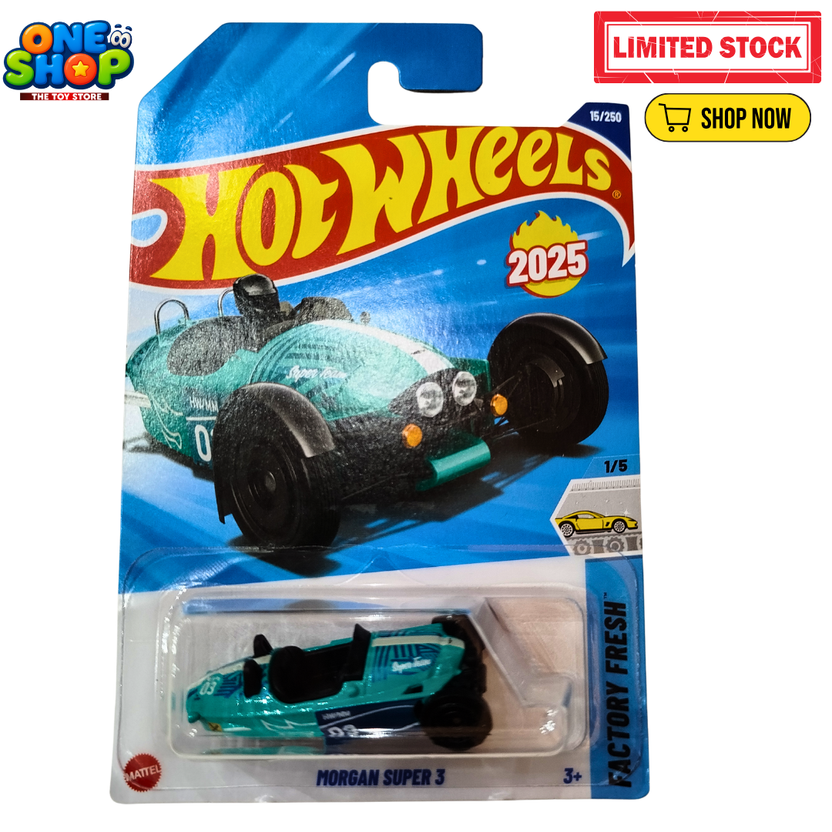 Hot Wheels Morgan Super 3 2025 Die-Cast Car – Classic 3-Wheeler Toy | Factory Fresh Series Kids Toy Pakistan Main image