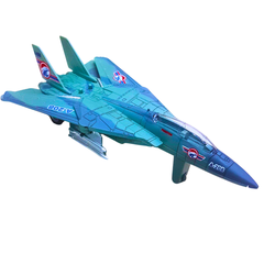 Blue Camouflage Fighter Jet Toy for Kids – A-208 Die-Cast Pull-Back Plane with Realistic Design & Military Decals