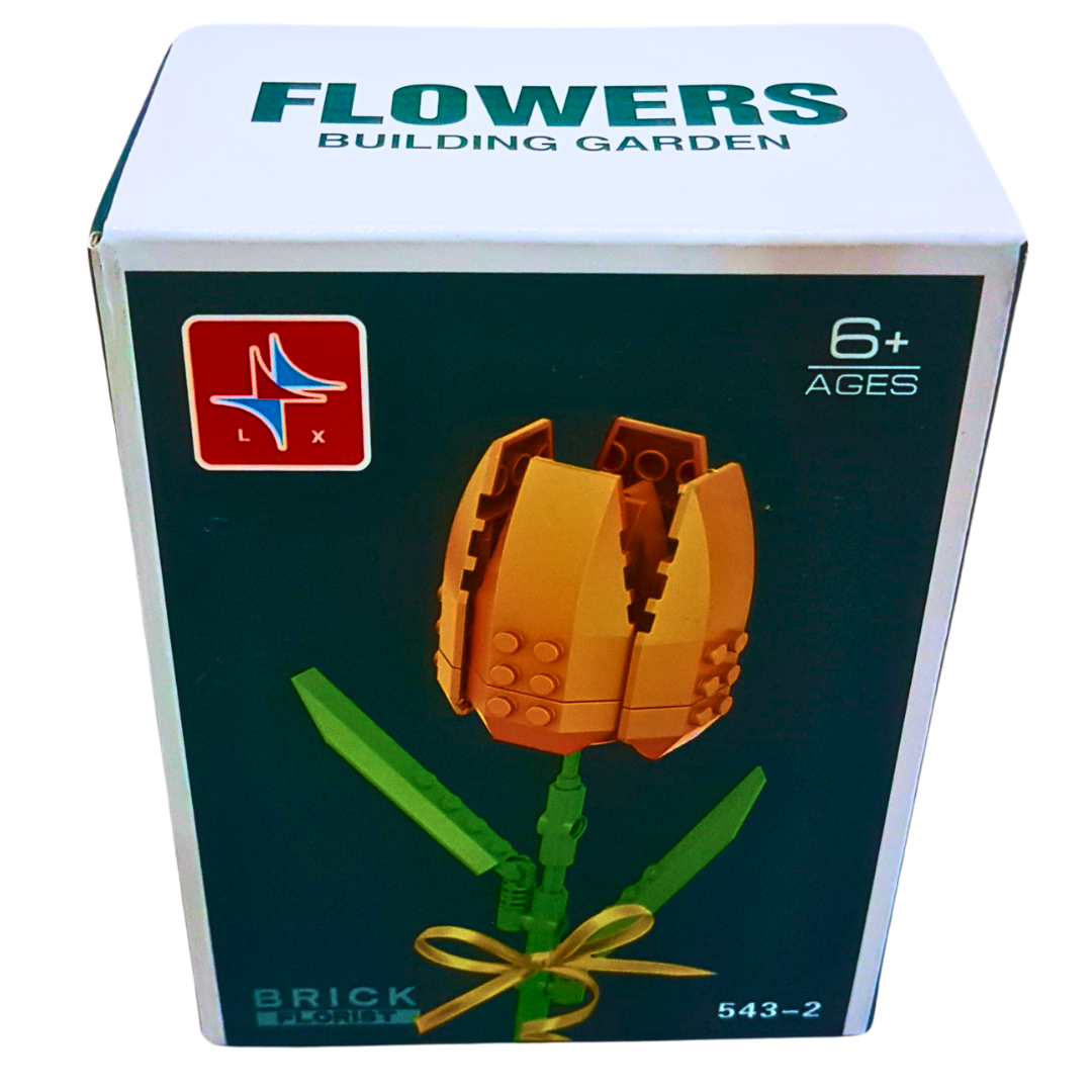 Flower Building Blocks – Sunflower & Tulip Construction Sets (Ages 6+)each sold separately