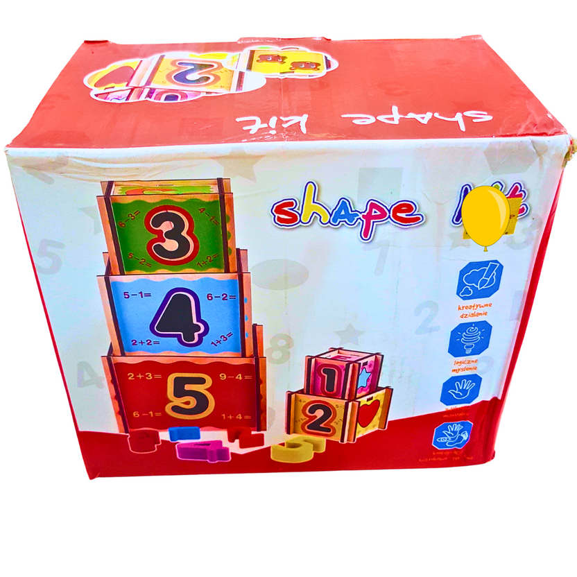 Shape Kit Educational Stacking Blocks Toy for Toddlers | Fun Learning with Numbers, Animals, and Colors Main image