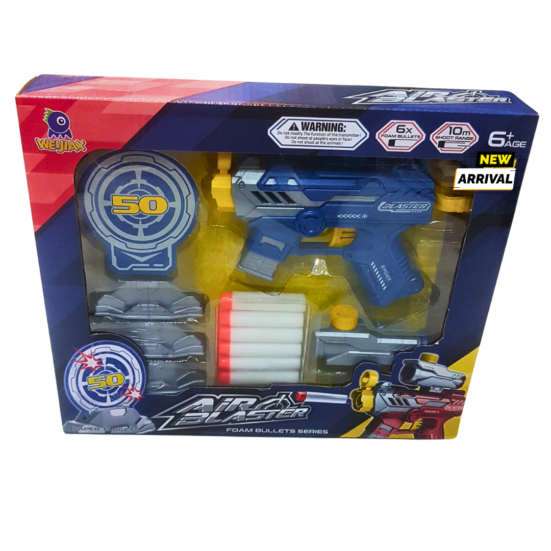 Air Blaster Foam Bullet Gun Set for Kids | Target Shooting Toy | 6 Foam Bullets | Safe Play | Age 6+ Secondary image