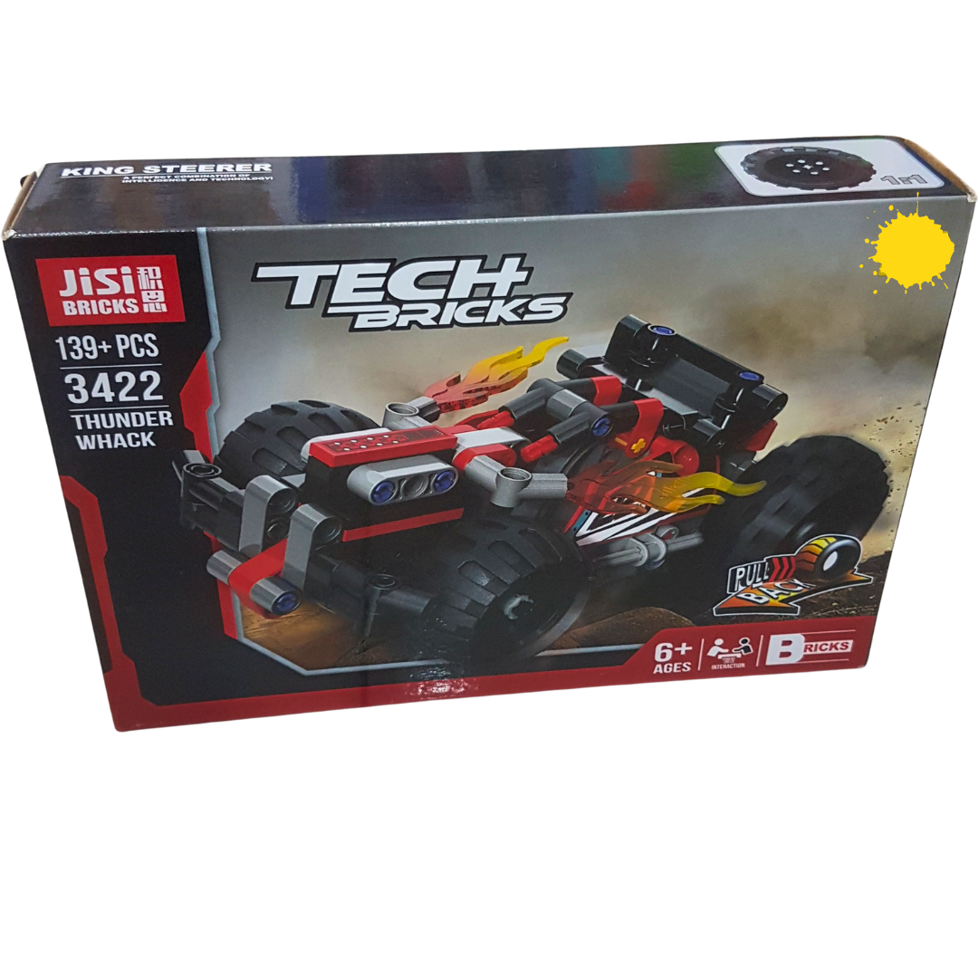 Tech Bricks Thunder Whack Building Set - 139+ Pieces, Ages 6+