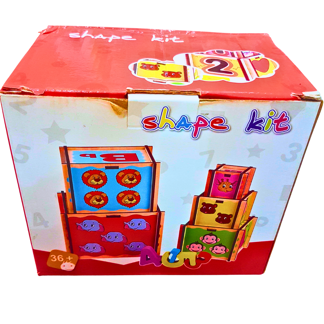 Shape Kit Educational Stacking Blocks Toy for Toddlers | Fun Learning with Numbers, Animals, and Colors Secondary image