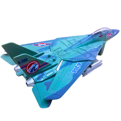 Blue Camouflage Fighter Jet Toy for Kids – A-208 Die-Cast Pull-Back Plane with Realistic Design & Military Decals