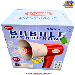 2-in-1 Bubble Microphone Toy for Kids | Musical Bubble Blower with Sound Recording & Lights | Bubble Maker Toy for Boys & Girls Age 3+