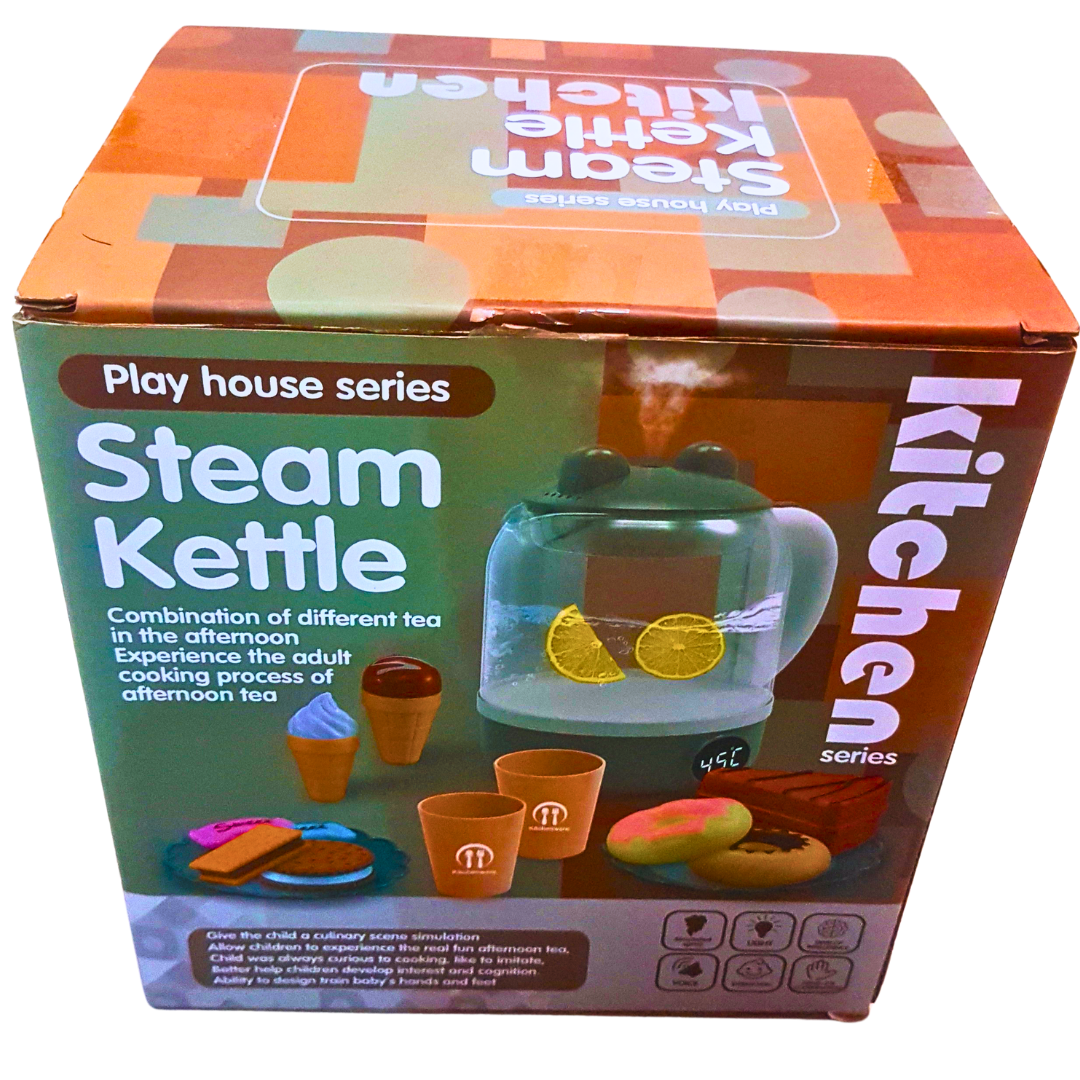 Interactive Playhouse Series Steam Kettle Toy – Kitchen Pretend Play for Kids Secondary image