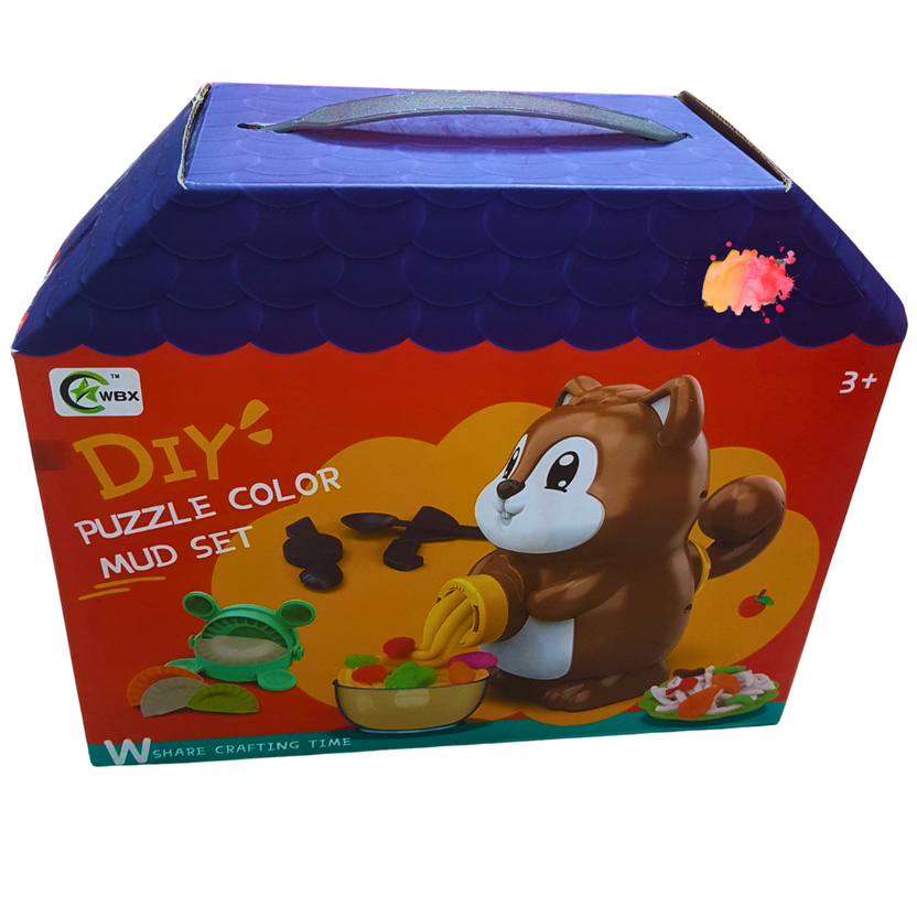 DIY Puzzle Color Mud Set - Creative Play Dough and Puzzle Crafting Kit for Kids Aged 3+ Main image