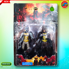 Batman Action Figures Set – 2 Pcs Superhero Collectible Toys with Armor Suit | DC Style Dark Knight Figures for Kids