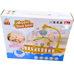 🎵 Musical Baby Crib Mobile – Rotating Bed Bell with Hanging Animal Toys & Soothing Music (0M+)