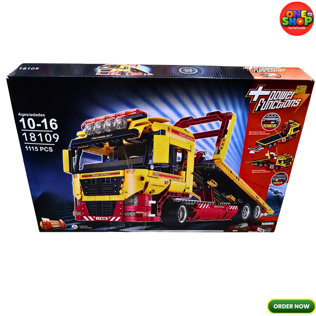 Power Functions Tow Truck Building Blocks Set 1115 Pieces – Motorized Recovery Truck Construction Toy for Kids | Engineering Vehicle Building Set | STEM Educational Toy 10-16 Years Secondary image