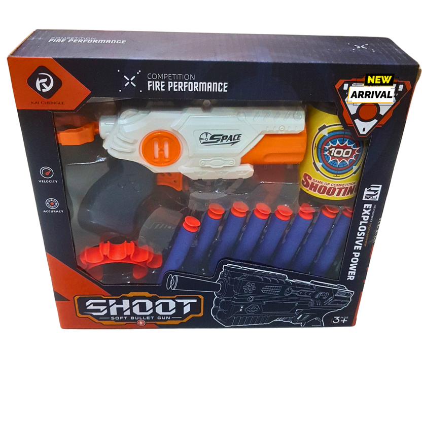 Space Patrol Light & Sound Gun Set for Kids | 2 Blasters with 5 Sound Effects | Action Role-Play Toy | Age 3+ Main image