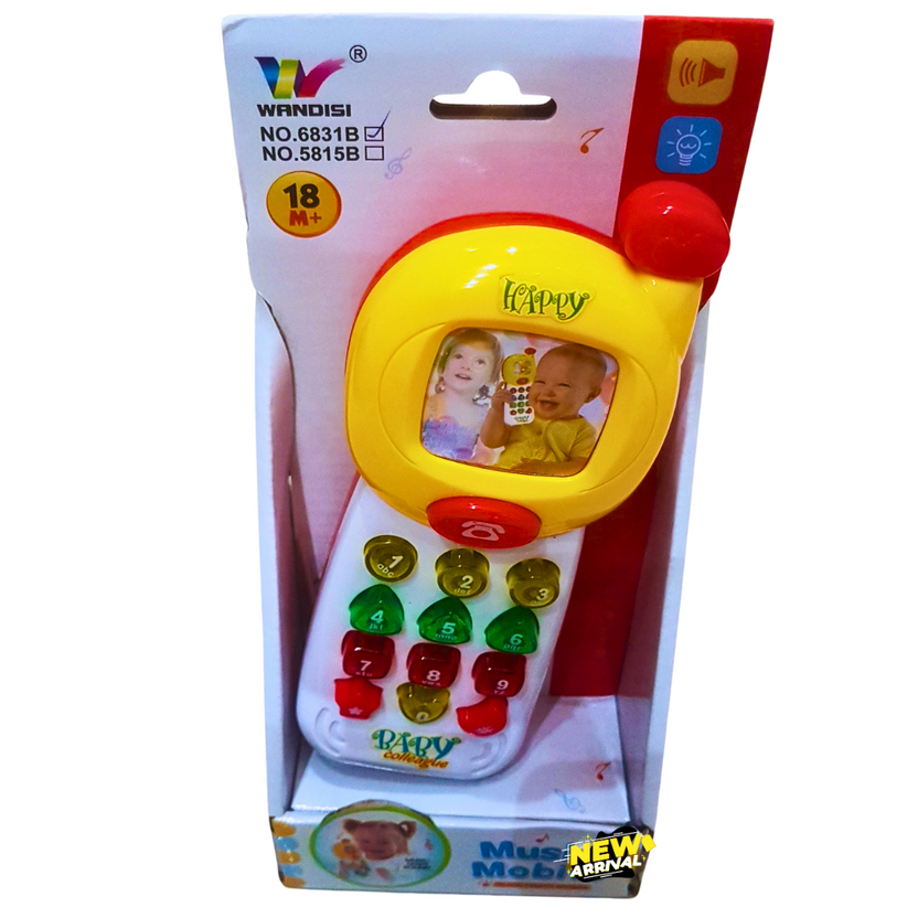 Wandisi Baby Musical Mobile Phone Toy – Light & Sound Learning Toy for Toddlers 18+ Months | Colorful Educational Play Phone Main image