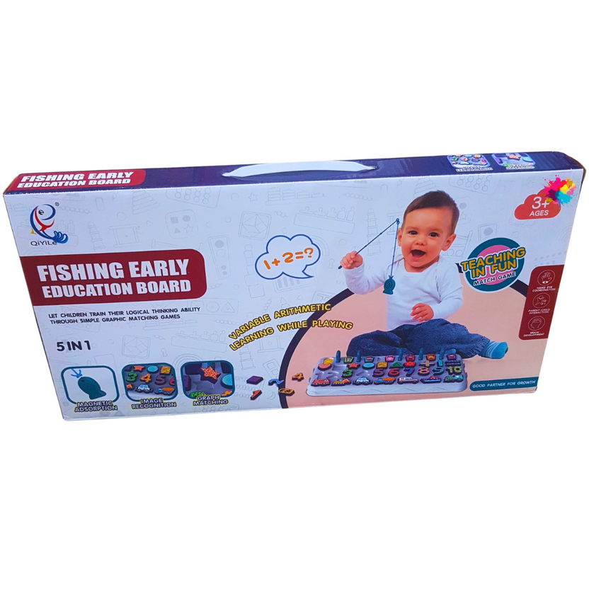 5-in-1 Fishing Early Education Board - Fun Learning Toy for Kids Ages 3+ - Enhance Logical Thinking and Arithmetic Skills Main image