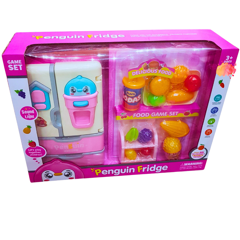 Penguin Fridge Play Set | Interactive Kitchen Toy with Sound and Light for Kids - Ages 3+ Main image