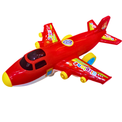 Colorful Cartoon Airplane Toy for Toddlers – Push & Go Plane with Bright Lights & Wheels (Red, Yellow, Blue) Each sold seprately