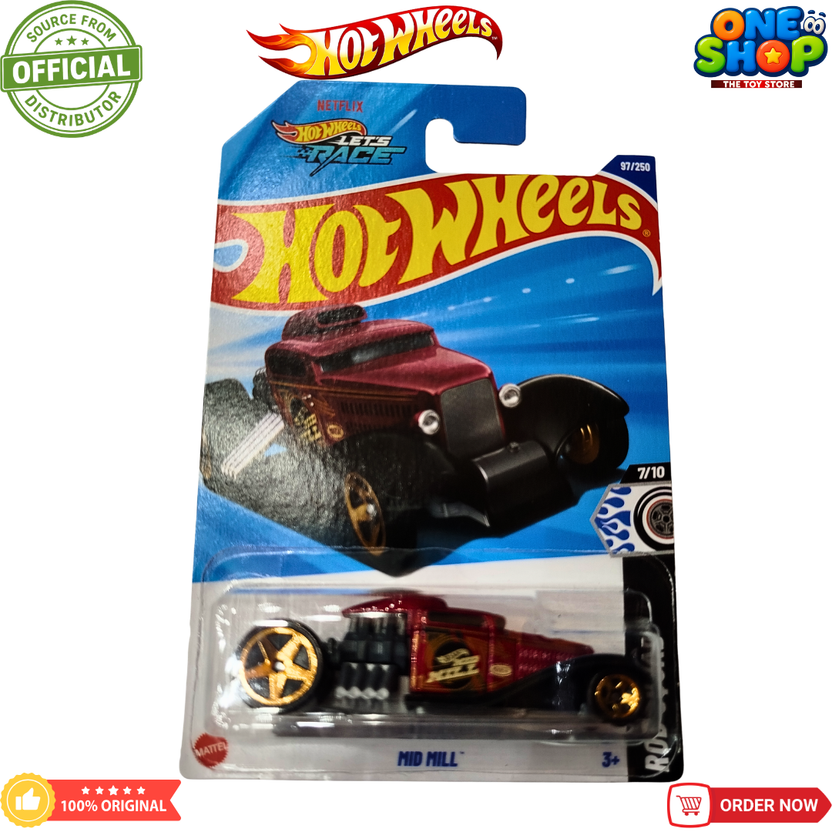 Hot Wheels Mid Mill Die-Cast Hot Rod Car – Retro Rods Custom Racing Toy for Kids & Collectors Main image