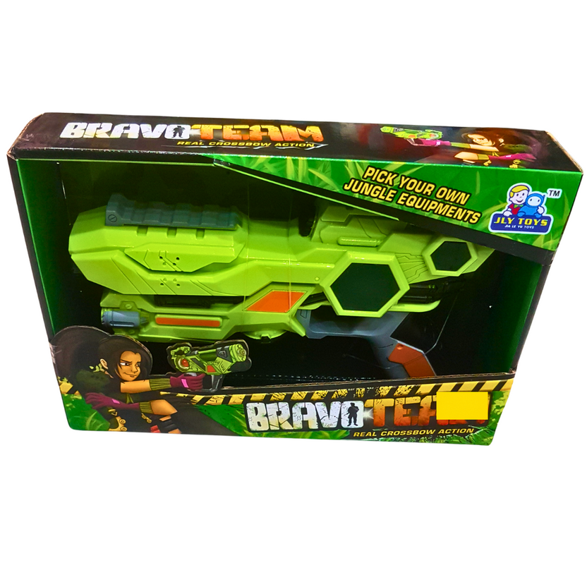 Bravo Team Crossbow Blaster with Cool Sound & Spark Light – Jungle Adventure Toy for Kids Main image