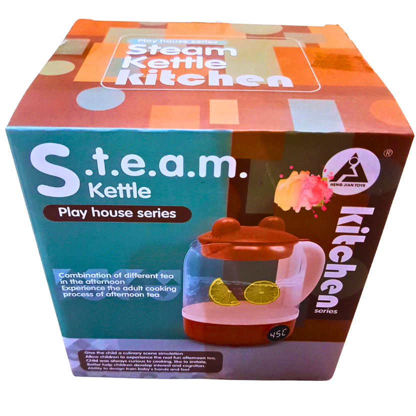 Interactive Playhouse Series Steam Kettle Toy – Kitchen Pretend Play for Kids Main image
