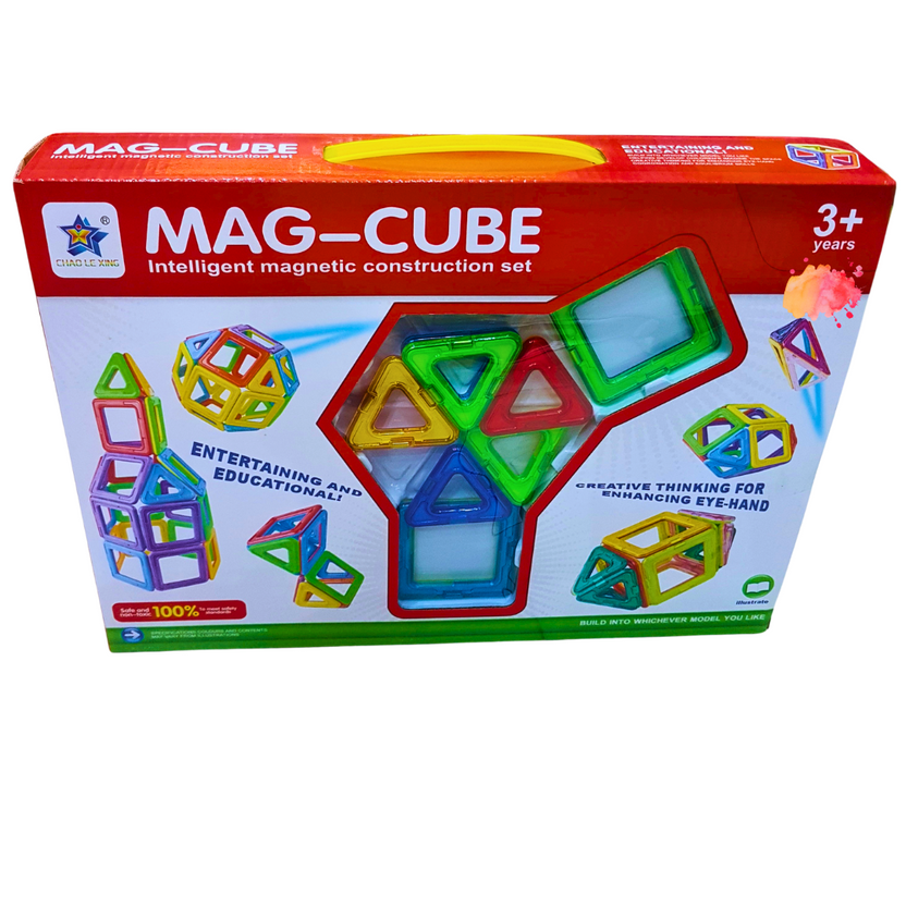 Magnetic Construction Set for Kids - MAG-CUBE Intelligent Building Blocks - 3+ Years Main image