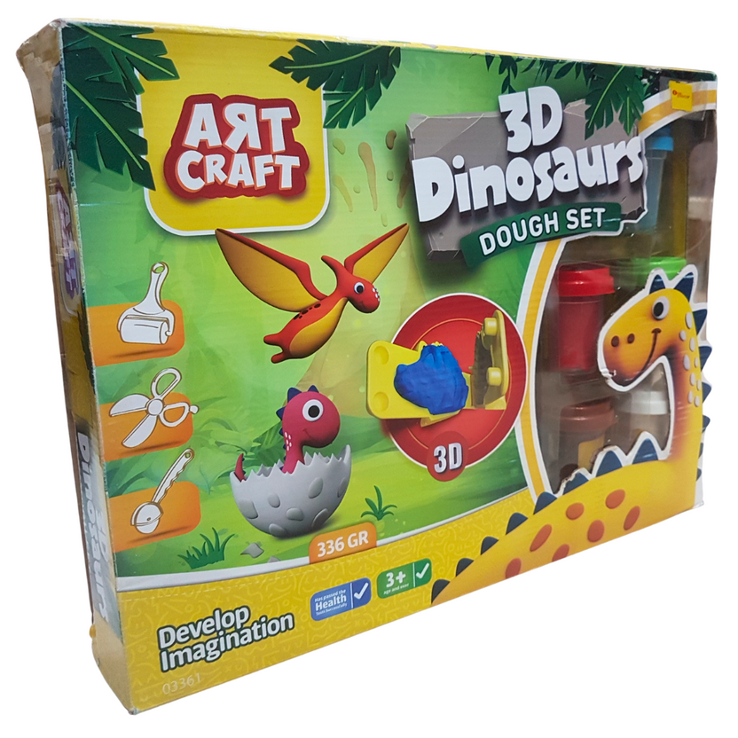 Unleash Creativity with our 336g 3D Dinosaur Dough Set - Non-Toxic and Fun! Main image