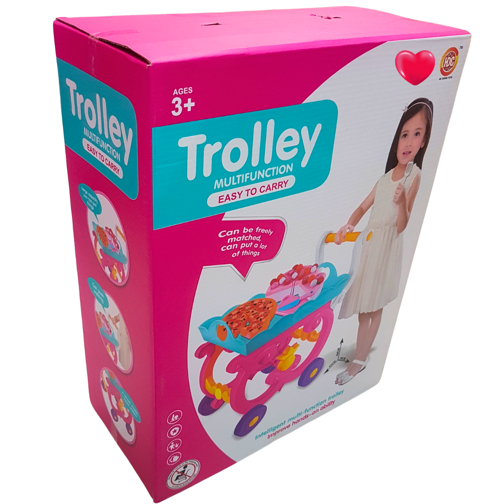 Playful Delight Trolley - Multifunctional Toy Cart for Creative Pretend Play, Ages 3+