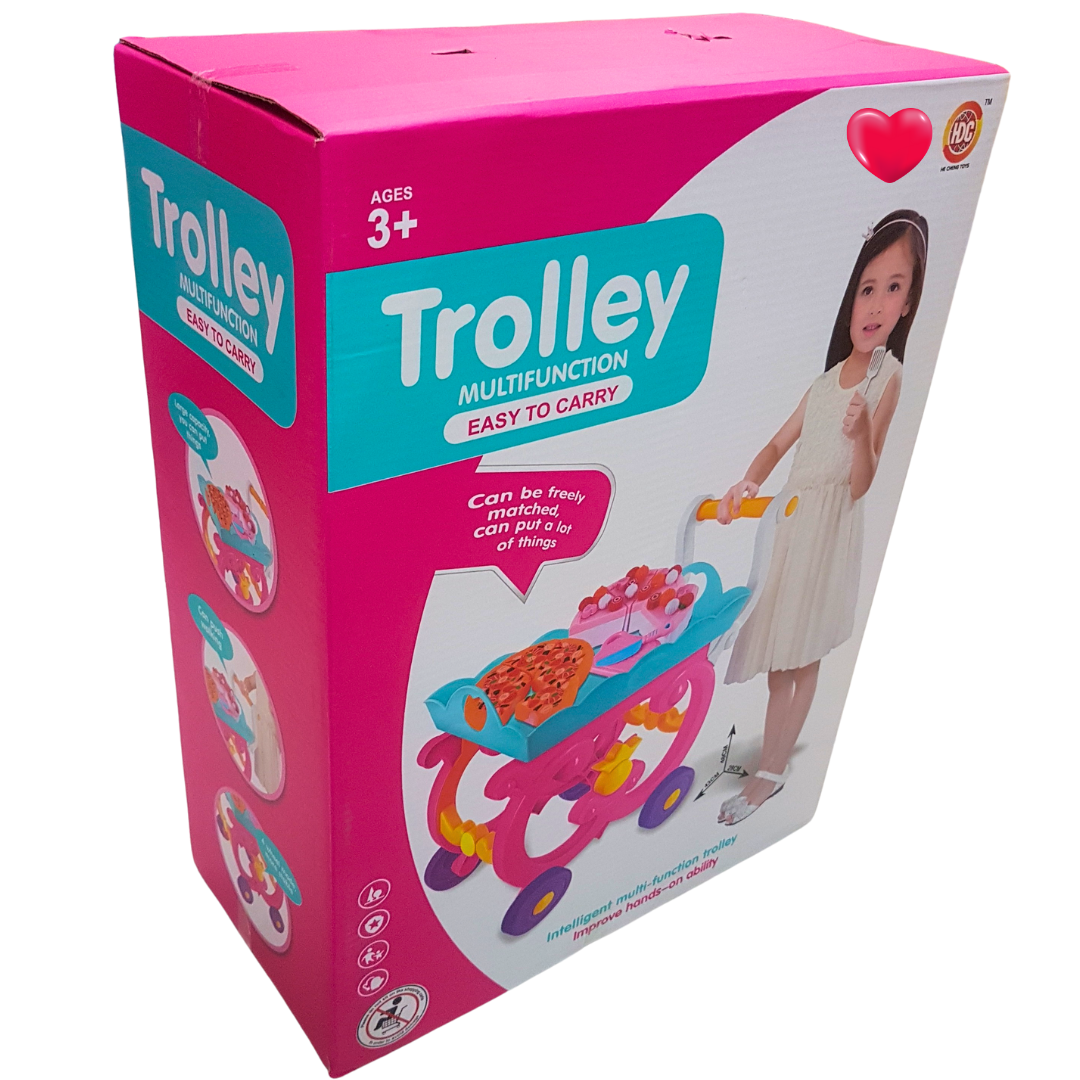 Playful Delight Trolley - Multifunctional Toy Cart for Creative Pretend Play, Ages 3+