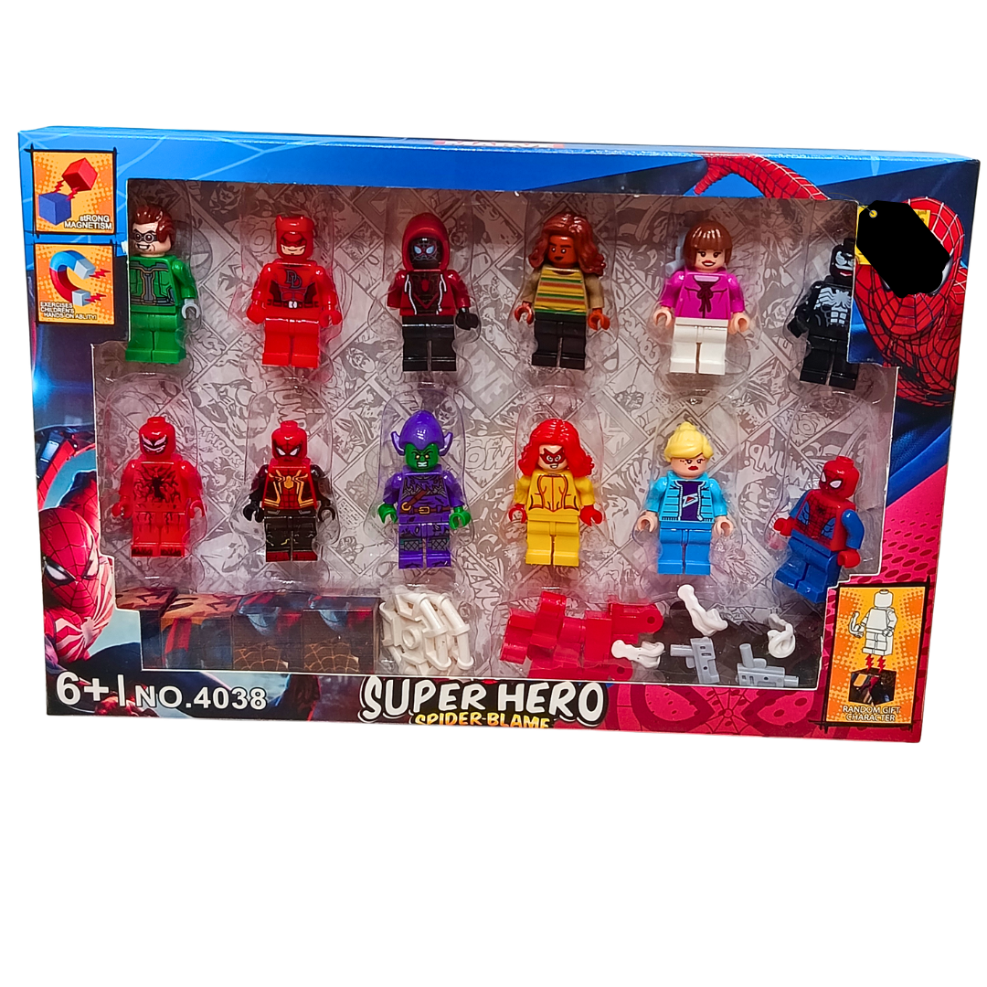 Super Hero Spider-Blame mini figure set front packaging