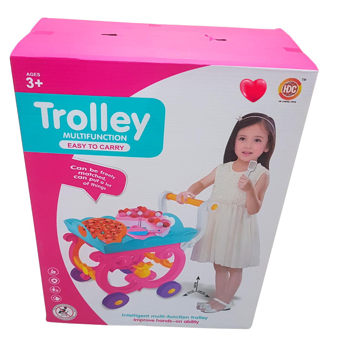 Playful Delight Trolley - Multifunctional Toy Cart for Creative Pretend Play, Ages 3+