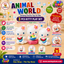 Animal World Kitty Squishy Toy Set – 3PCS Cute Cat Sensory Squeeze Toys for Kids | Soft Non-Toxic Animal Toys | Educational Pretend Play Gift for Girls & Boys 3+ Years