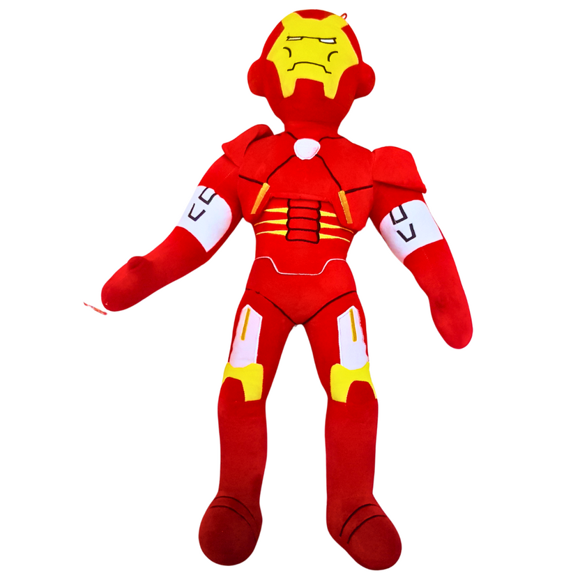 Superhero Plush Toy in Red and Yellow Armor – Soft Stuffed Action Figure for Kids Main image