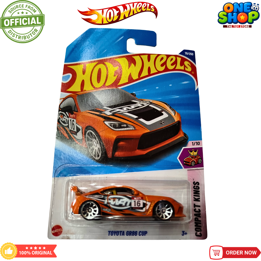 Hot Wheels Toyota GR86 Cup Die-Cast Car – Original Hot Wheels 1:64 Scale Racing Toy Car for Kids & Collectors