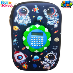 Space Theme Pencil Pouch for Kids – Stylish School Supply Organizer with Built-in Calculator | Back to School New Arrival