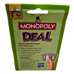 Monopoly Deal Card Game – Fast-Paced Family Game for Kids Ages 8+ | 15-Minute Fun, 2–5 Players, Travel-Friendly