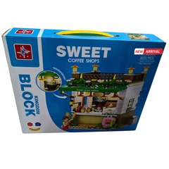 Sweet Coffee Shop Building Blocks Set – Creative Café Playset for Kids | 620 PCS Educational Construction Toy with Carry Box