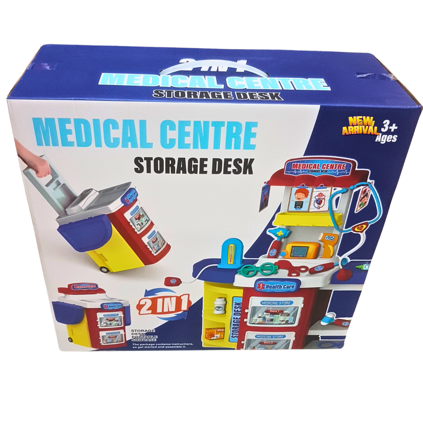 2-in-1 Kids Medical Centre Playset with Storage Desk – Doctor Role Play Toy for Ages 3+ Main image
