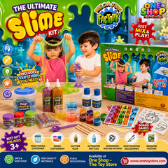 Ultimate Slime Factory DIY Kit for Kids | Make Your Own Glitter Slime Science Set | Creative STEM Learning Toy with Mixing Accessories
