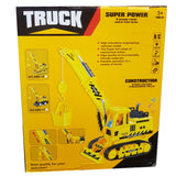 MegaLift Super Power Toy Crane 1:18 Scale - Remote Control, Flashing Lights, Realistic Sound Effects, Moveable Parts for Kids 3+ Years - High Simulation Engineering Vehicle Model