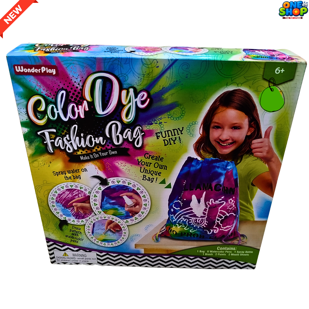 Color Dye Fashion Bag DIY Kit for Kids – Creative Drawstring Bag Painting Set with Watercolor Pens | Arts & Crafts Activity Toy for Girls & Boys