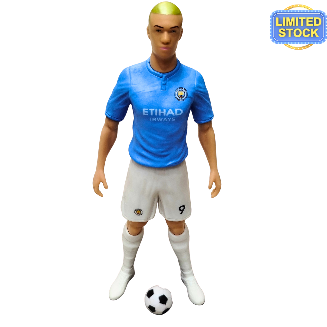 Erling Haaland Football Action Figure – 8 Inch Man City Toy for Kids | Limited Edition #9 Soccer Star Collectible