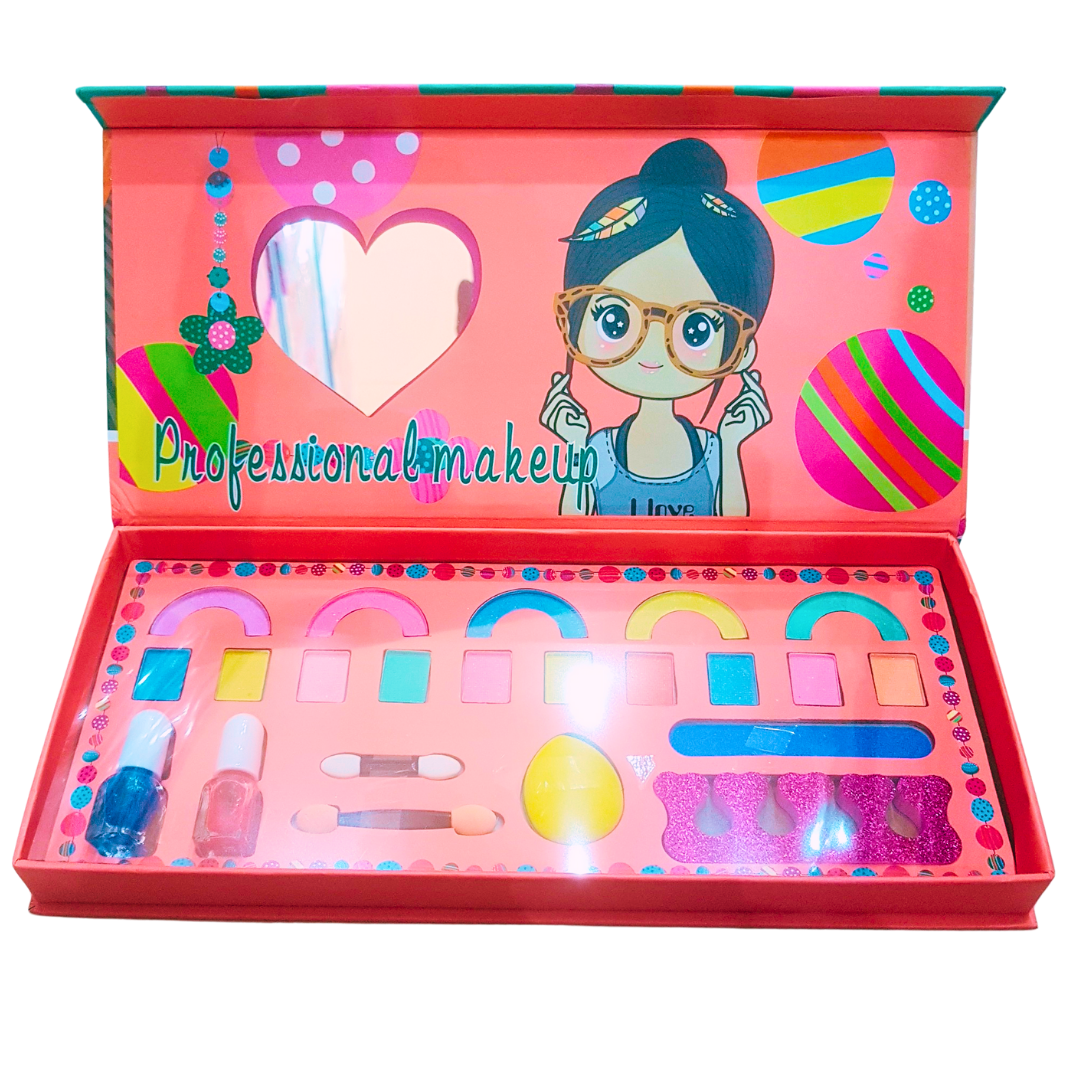 🎨 2-in-1 DIY Beads & Makeup Kit for Girls – Pretend Beauty Playset with Eyeshadows, Nail Polish & Jewelry Craft (Ages 3+) Main image