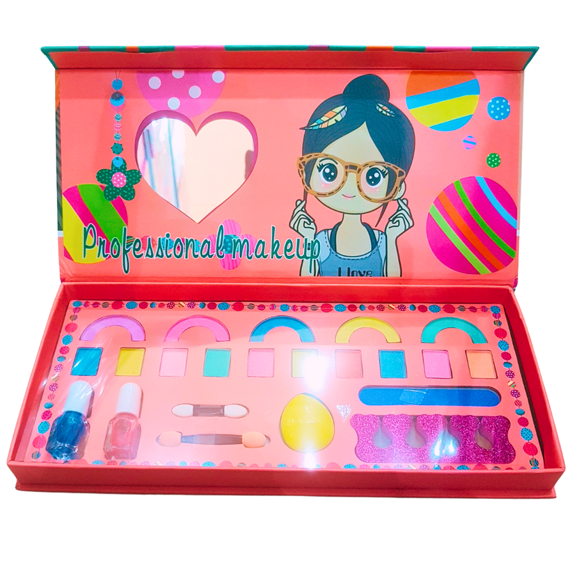🎨 2-in-1 DIY Beads & Makeup Kit for Girls – Pretend Beauty Playset with Eyeshadows, Nail Polish & Jewelry Craft (Ages 3+) Main image