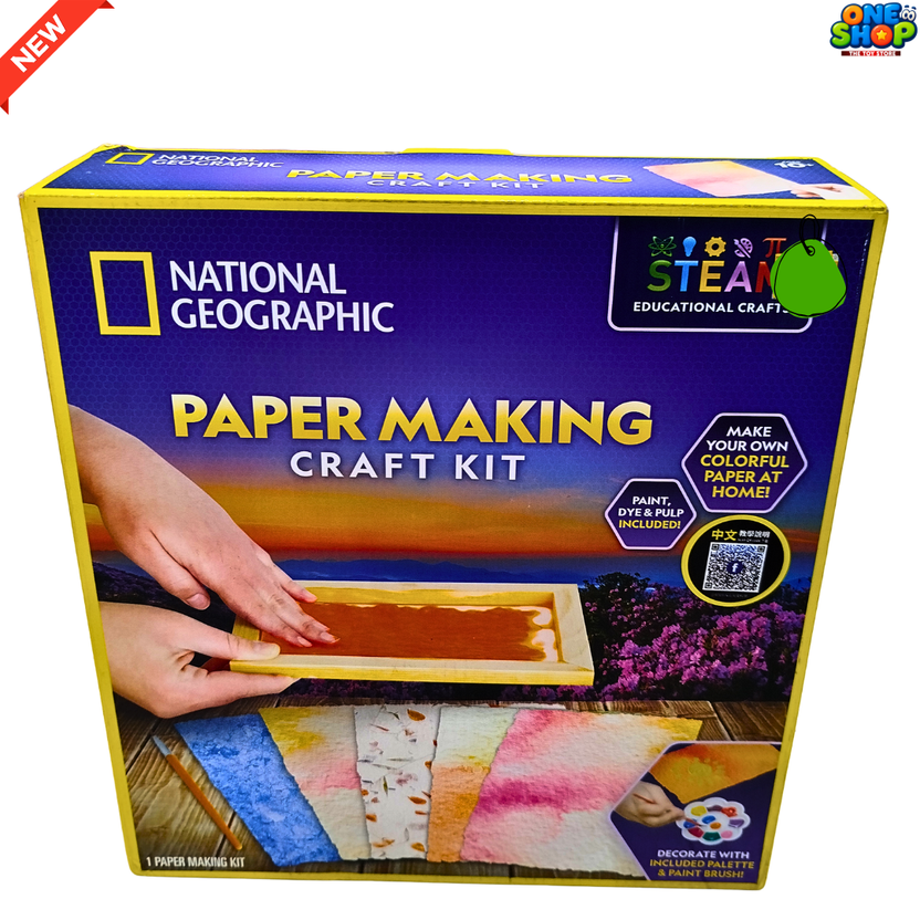 National Geographic Paper Making Craft Kit for Kids – DIY STEAM Educational Arts & Crafts Science Activity Set | Creative Learning Toy for Boys & Girls Main image