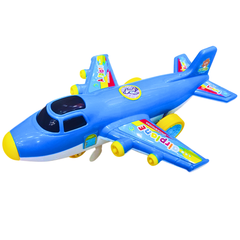 Colorful Cartoon Airplane Toy for Toddlers – Push & Go Plane with Bright Lights & Wheels (Red, Yellow, Blue) Each sold seprately