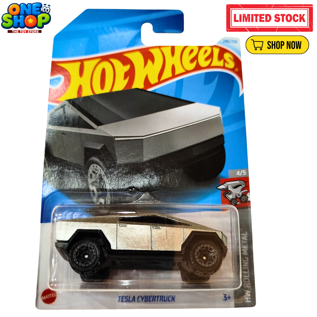 Hot Wheels Tesla Cybertruck Die-Cast Car – Futuristic Electric Pickup Toy | HW Rolling Metal Series Kids Toy Pakistan