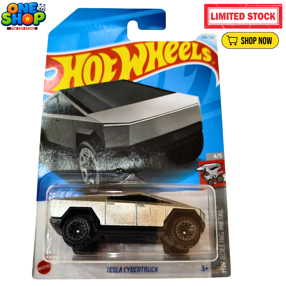 Hot Wheels Tesla Cybertruck Die-Cast Car – Futuristic Electric Pickup Toy | HW Rolling Metal Series Kids Toy Pakistan