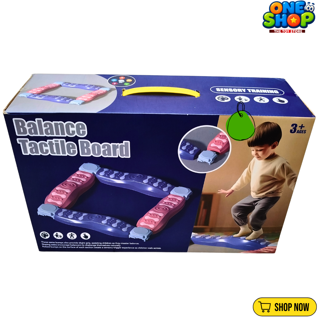 Balance Tactile Board for Kids – Sensory Balance Beam Training Set | Montessori Coordination & Sensory Development Toy for Toddlers Ages 3+