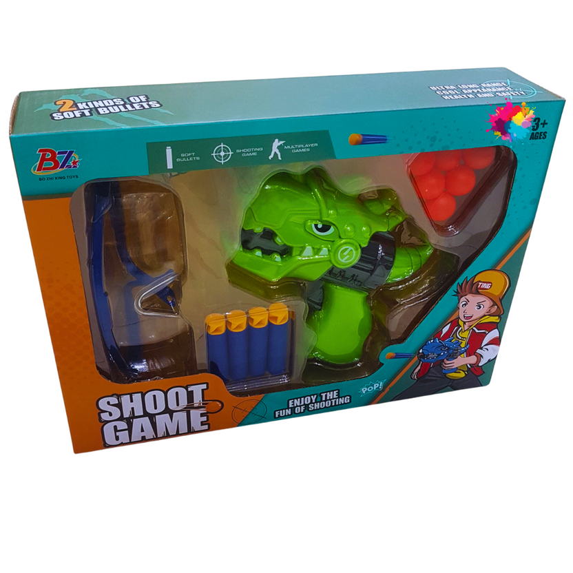 Dino Blaster Adventure Shooting Game for Kids - Soft Bullet Toy Gun Set Main image