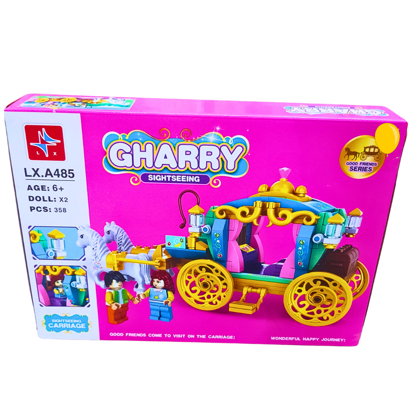 Gharry Sightseeing Carriage Building Set | 358 Pieces | Magical Horse-Drawn Carriage | Ages 6+ Main image