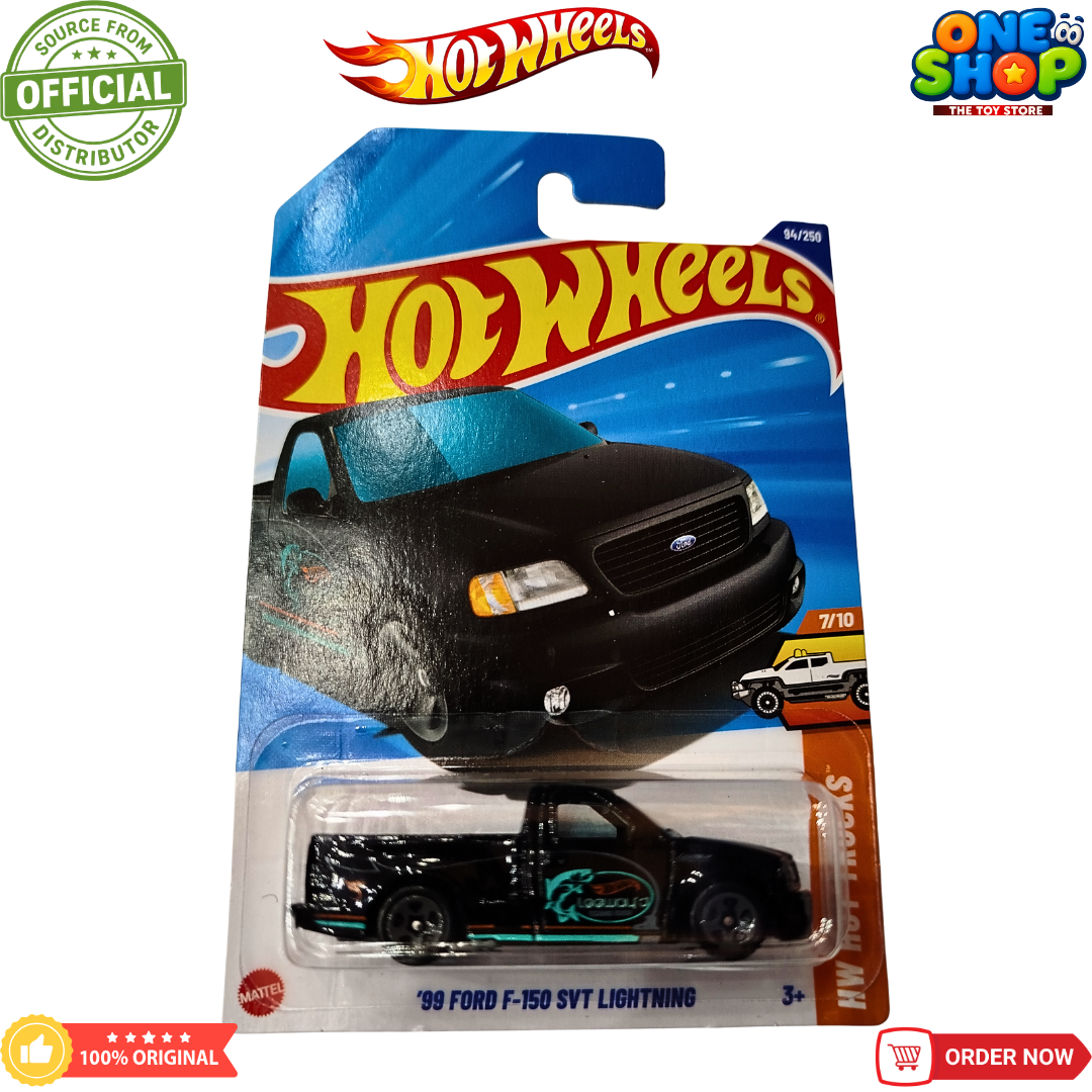 Hot Wheels ’99 Ford F-150 SVT Lightning Die-Cast Truck – HW Hot Trucks Pickup Toy for Kids & Collectors